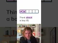 Cryptic Clue Think about a boy 6