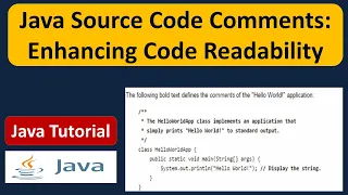 Java Source Code Comments Enhancing Code Readability Java Tutorial