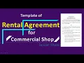 Tenancy Agreement format for commercial shop Rental agreement for business property in ms word