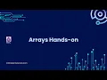 Java Essentials Blueprint - Arrays Hands-on