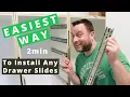The Easiest Fastest and Most Accurate Way To Install Any Drawer Slides In 2min or Less