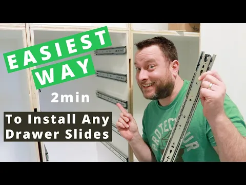 Download MP3 The Easiest Fastest and Most Accurate Way To Install Any Drawer Slides In 2min or Less | Woodworking