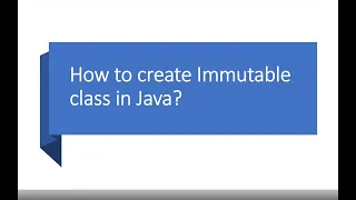 How to create our own immutable class in Java