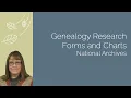 National Archives Genealogy Research Forms and Charts