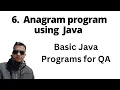 Basic Java Program - Anagram