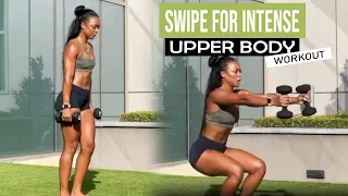 SWIPE FOR INTENSE UPPER BODY WORKOUT - FEMALE FITNESS