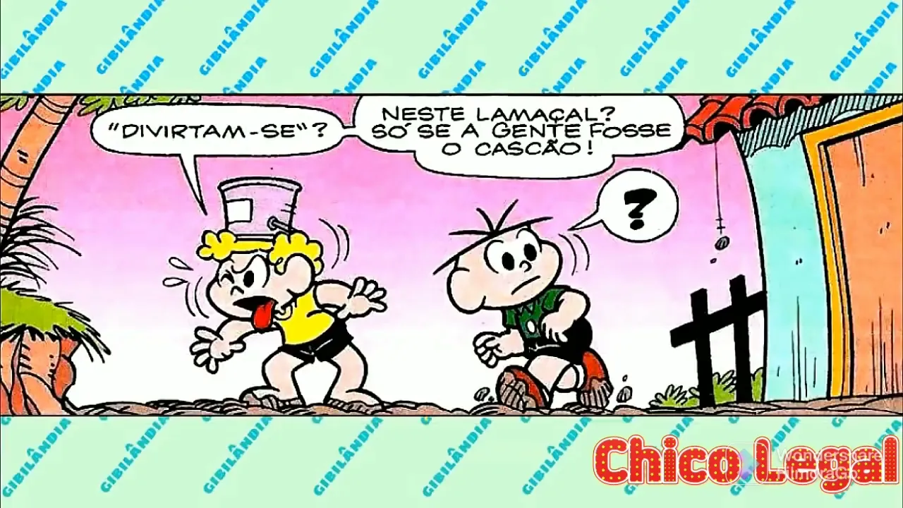 Cebolinha  e Xaveco em-- Um dia no Sítio.