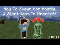 How To Spawn Non Hostile Silent Mobs In Minecraft Java With NBT Tags and Minecraft Commands