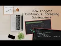4 Sliding Window Leetcode 674 Longest Continuous Increasing Subsequence