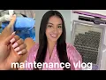 Maintenance Vlog diy lashes laser hair removal nails more