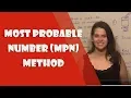 Most Probable Number MPN Method