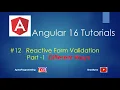 12 Form Validation In Angular 16 Reactive Form Validation In Angular Angular 16 Tutorial
