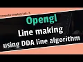 Line drawing in opengl using DDA line drawing algorithm computer graphics bangla tutorial