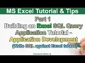 Building Excel SQL Query Application Part 1 - Write SQL Statement in Excel to query Excel tables