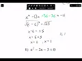 Kuta Software Completing the Square Walkthrough on several questions