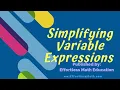 Simplifying Variable Expressions