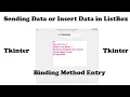 Send Or Insert Data In Listbox Tkinter