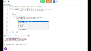 Program Converting Roman numerals to number in python