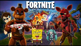 Jugué FORTNITE x FNAF con MEMES 🔫🐻 (Mejores momentos)