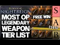 Elden Ring Nightreign - Best Most OP Legendary Weapon Tier List Ranking