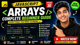JavaScript Arrays Explained in One Arrays Indexing Push Pop Loops Episode 10