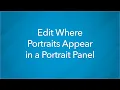 Edit Where Portraits Appear in a Panel