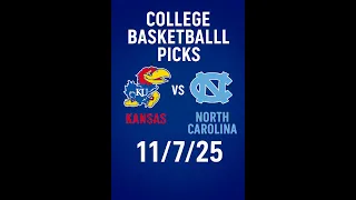 College Basketball Free Pick Today 11 7 25 Kansas Jayhawks Vs North Carolina Tar Heels 