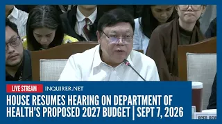 LIVE: House resumes hearing on Department of Health's proposed 2027 budget | September 7, 2026