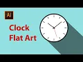 Illustrator tutorial - clock flat art