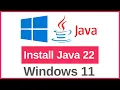 How to Install Java JDK 22 on Windows 11