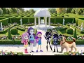 Sweetie Belle, Rarity, Uzi, Purple Star, and V meet Beethoven