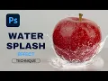Water splash effect technique in photoshop apple splash effect in photoshop