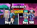 We Survived 100 Days In DUO BETTER MINECRAFT Here s What Happened