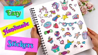 How to Make Stickers/ DIY Stickers / Handmade Stickers / Unicorn Stickers | Kawaii Stickers | Craft