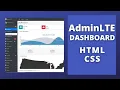 AdminLTE Free Admin Panel Template with HTML CSS JS