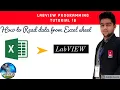 LabVIEW Tutorial 18 Read data from Excel Sheet LabVIEW Programming