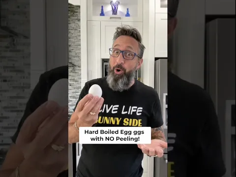 Hard Boiled Eggs with NO Peeling Required! #chefdez #cooking #eggs #hardboiledeggs #egghacks