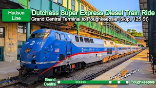Metro North Hudson Line Dutchess Flyer Super Express Train Ride from Grand Central to Poughkeepsie