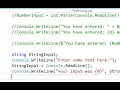 C 2 Accept Input with Console ReadLine