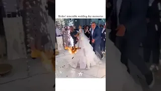 احترق وردة العروسه 