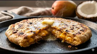 Sweet Mango & Coconut Flatbread | Squeeze & Sizzle | REAL SOUNDS ONLY