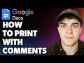 How to Print in Google Docs with Comments Full 2024 Guide