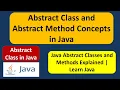 Abstract Class and Abstract Method Concepts in Java Learn Java Programming Java Tutorial