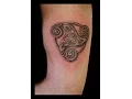 Tattooing celtic design on my Dad - Triskele