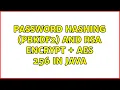 Password hashing PBKDF2 and RSA encrypt AES 256 in Java