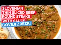 Thin Sliced Beef Round Steak with Creamy Sauce