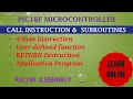 Call Instruction in PIC18F Microcontroller How to use subroutines in assembly language programms
