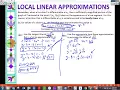 BC Calculus 3-1 Local Linear Approximations and Differentials