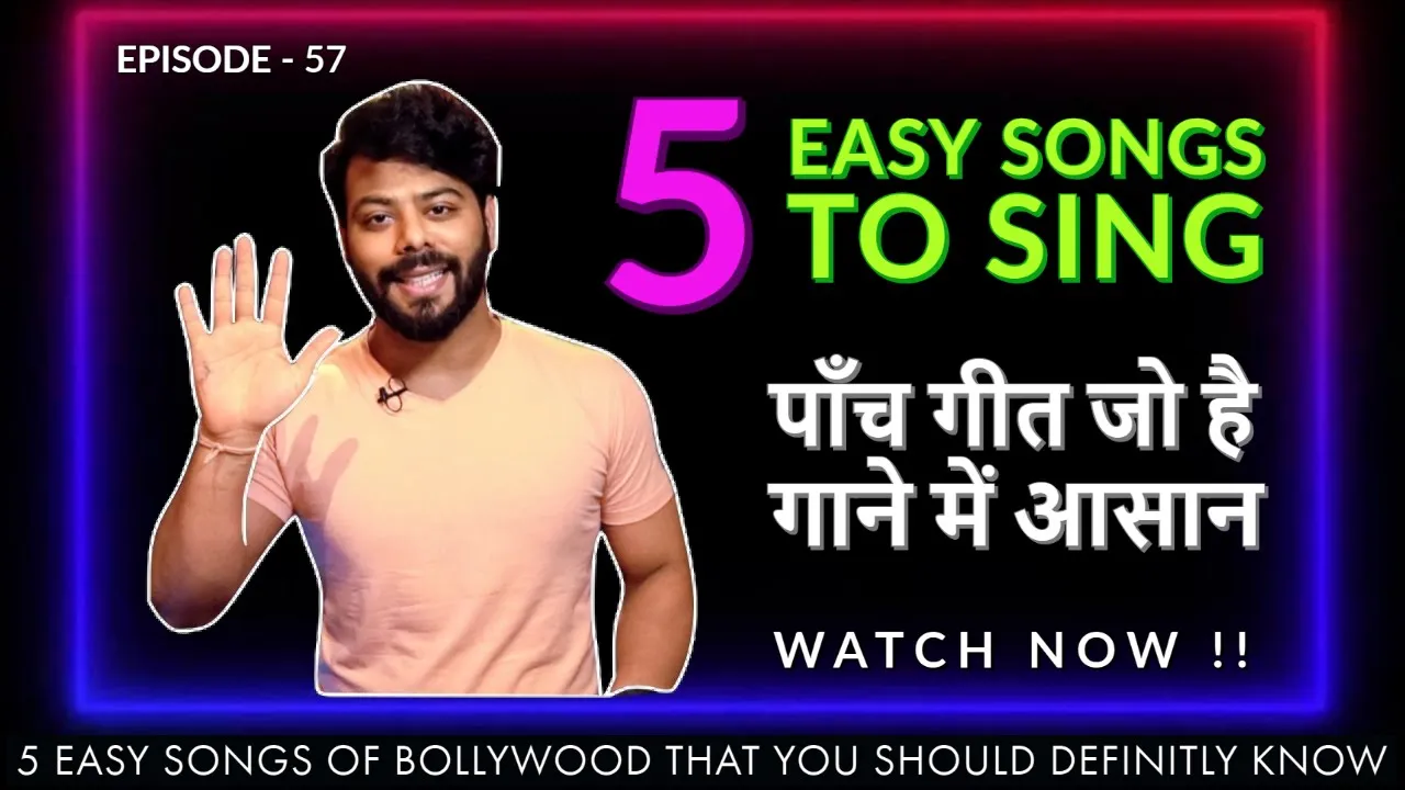 5 Easy songs for Male Singers ( Bollywood ) | For Singing & Practice | Episode - 57 | Sing Along