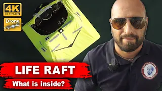 How To Use LifeRaft to Leave a Boat if Boat Sink? Safety at Sea Training.